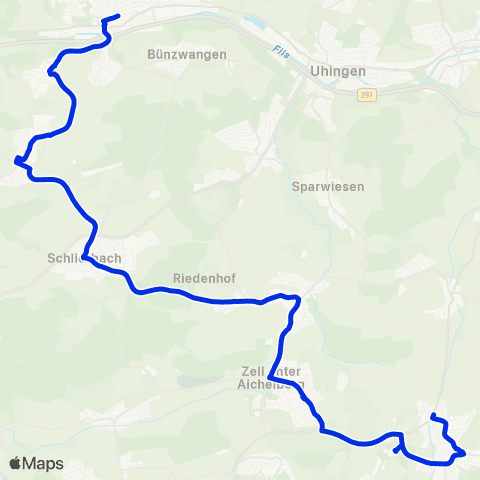 VVS Ebersbach - Roßwälden - Bad Boll map