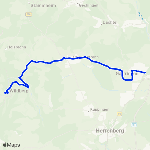 VVS Liebelsberg - Wildberg - Deckenpfronn - Gärtringen map