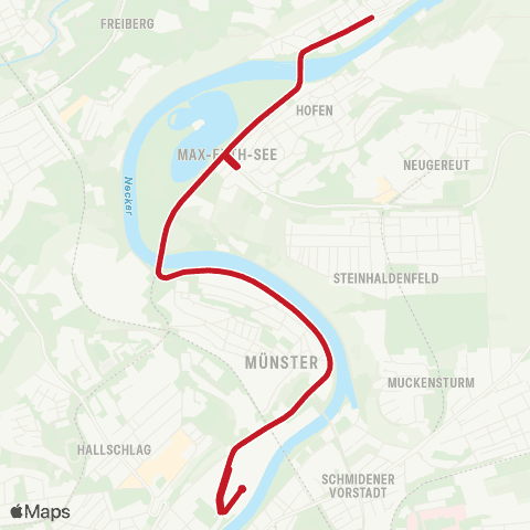 VVS Mühlhausen - Kraftwerk Münster map