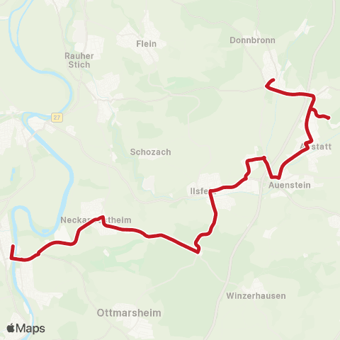 VVS Kirchheim (N) - Neckarwestheim - Untergruppenbach map
