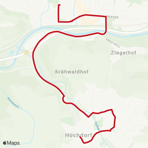 VVS Hochdorf - Reichenbach (F) / Plochingen (Schülerverkehr) map