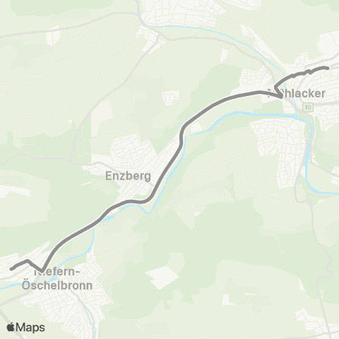VVS Niefern - Mühlacker  (Schienenersatzverkehr) map