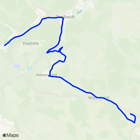 VVS Wiesensteig - Gosbach - Merklingen map