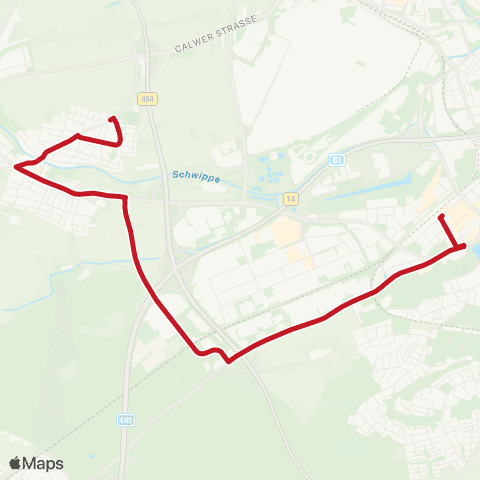 VVS Dagersheim Ost - Böblingen Kremser Straße - ZOB map