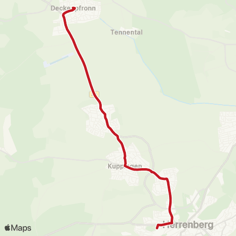 VVS Herrenberg - Deckenpfronn map