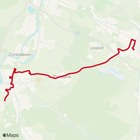 VVS Kirchheim (T) - Reudern - Nürtingen Krankenhaus - Nürtingen map