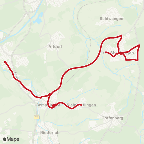 VVS Neckartenzlingen - Bempflingen - Kleinbettlingen ( - Großbettlingen) map