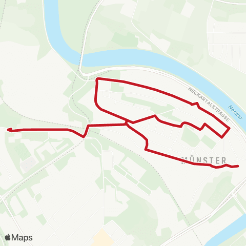 VVS Münster Rathaus - Münster Friedhof map