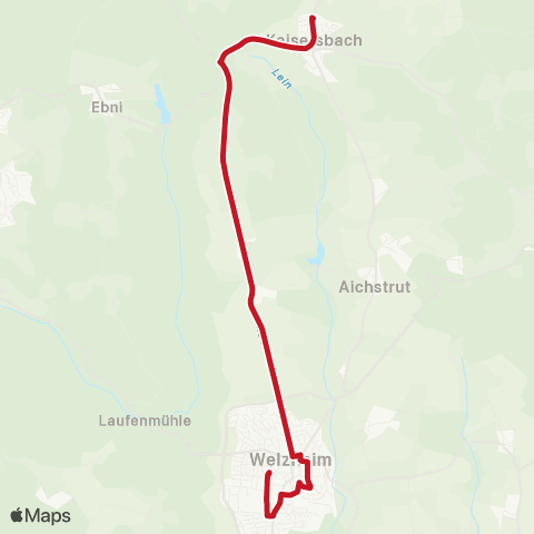 VVS Welzheim - Kaisersbach map