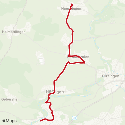VVS Leonberg - Höfingen - Hirschlanden - Schöckingen - Hemmingen map