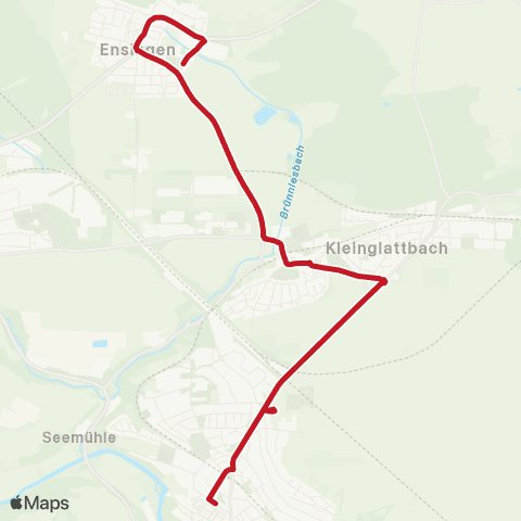 VVS Ensingen - Kleinglattbach - Vaihingen (E) Schülerverkehr map