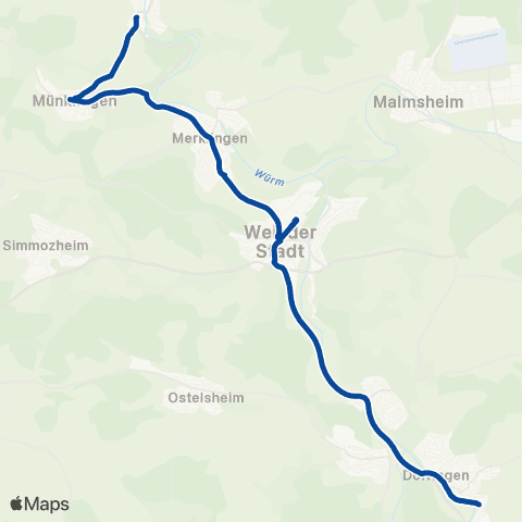 VVS Döffingen - Weil der Stadt - Hausen map