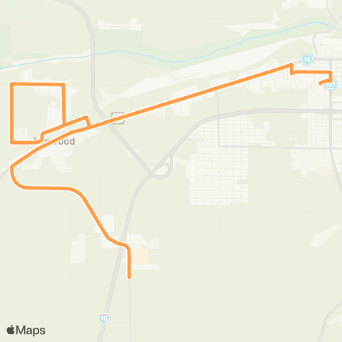 VVTA Barstow City Hall - Lenwood map