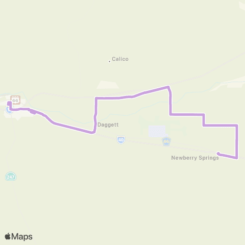 VVTA Barstow - Newberry Springs map
