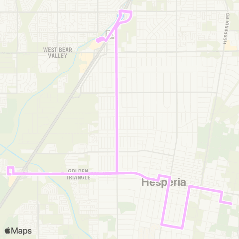 VVTA Hesperia Post Office - Super Target map