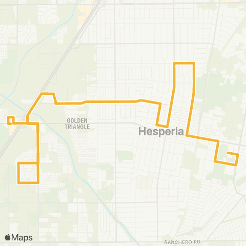 VVTA Hesperia Post Office - Super Target map