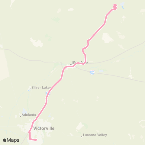VVTA Hesperia - Fort Irwin map