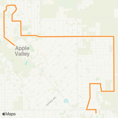VVTA Apple Valley Post Office - Walmart map
