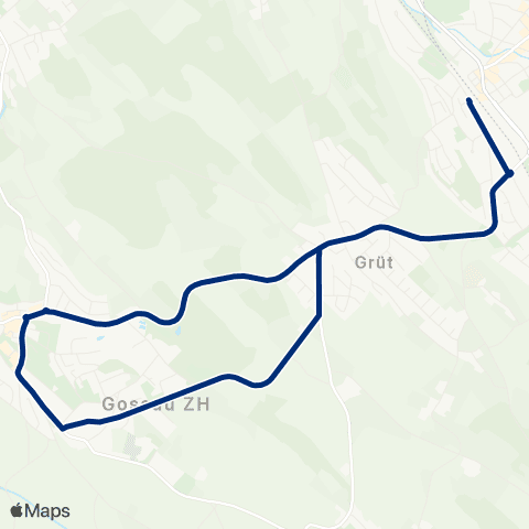 VZO - Verkehrsbetriebe Zürichsee und Oberland Wetzikon ZH, Bahnhof - Wetzikon ZH, Bahnhof map