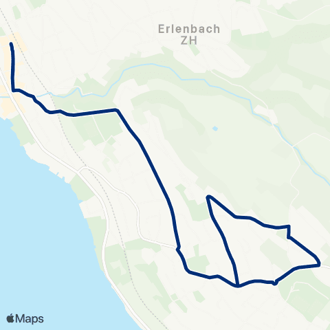 VZO - Verkehrsbetriebe Zürichsee und Oberland Erlenbach ZH, Bahnhof - Erlenbach ZH, Bahnhof map