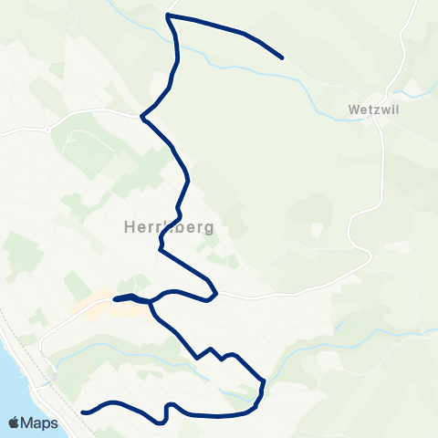 VZO - Verkehrsbetriebe Zürichsee und Oberland Herrliberg-Feldmeilen,Bhf West - Herrliberg, Kirche Wetzwil map