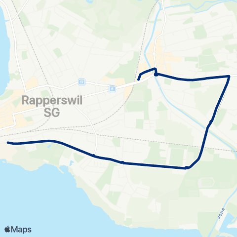 VZO - Verkehrsbetriebe Zürichsee und Oberland Rapperswil SG, Bahnhof Süd - Jona, Bahnhof map