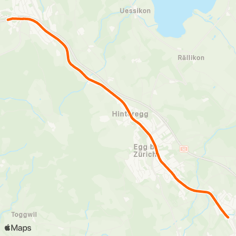 VZO - Verkehrsbetriebe Zürichsee und Oberland Esslingen, Bahnhof - Forch, Bahnhof map