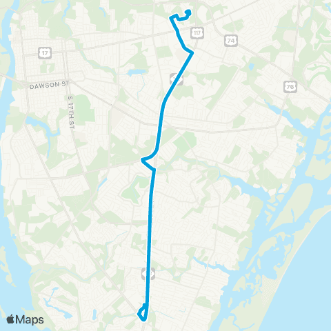 Wave Transit College Rd map
