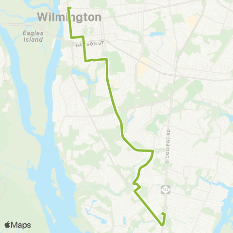 Wave Transit Greenfield-17th St map