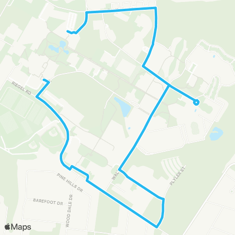 UNCW Seahawk Shuttle Campus Loop map