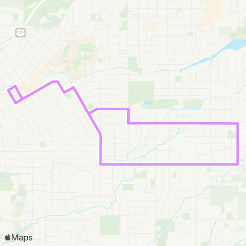 Valley Transit Pleasant Street Loop map
