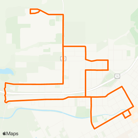 Valley Transit Pine Street Loop map