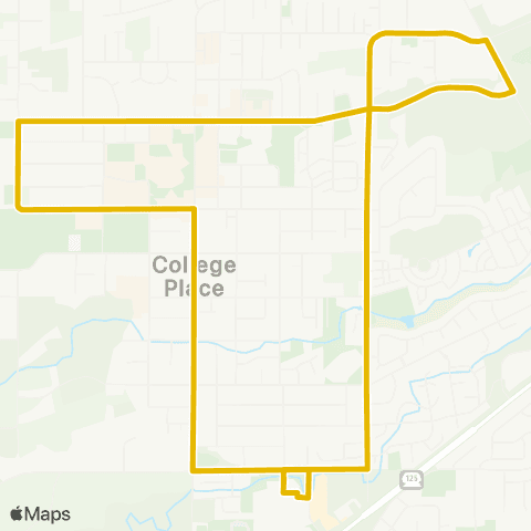 Valley Transit College Place Loop map