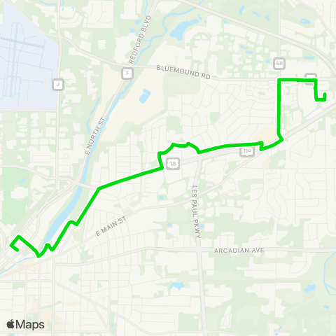 Waukesha Metro Moreland map