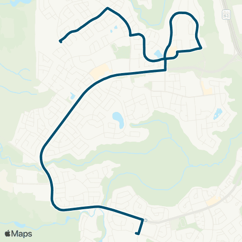 Wood Buffalo Transit WW105 map