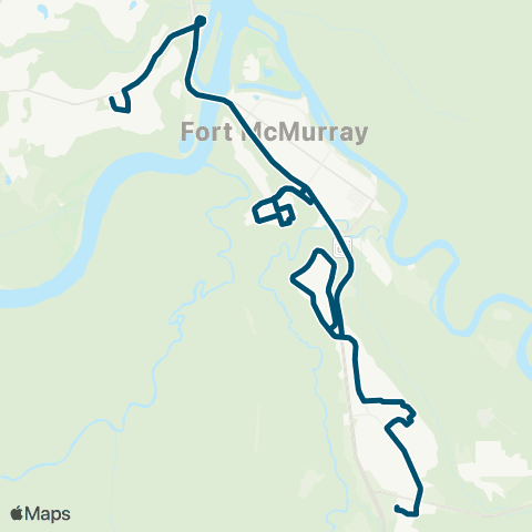 Wood Buffalo Transit Abasand / BH / Gregoire map