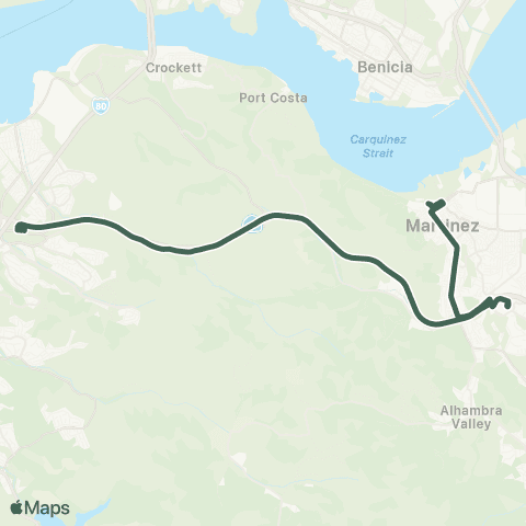 WestCAT Hercules Transit Center - Martinez map