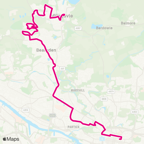 West Coast Motors Cathedral Bridge - Milngavie Railway Sta map