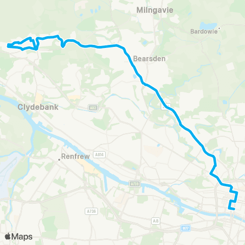 West Coast Motors Cochno Road - Central Station map