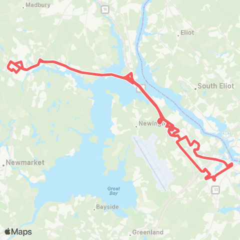 Wildcat Transit Portsmouth map