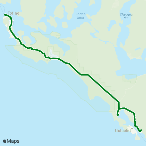 West Coast Transit Tofino / Ucluelet map