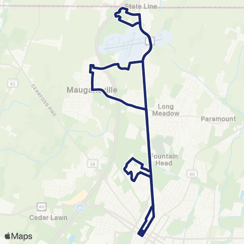 Washington County Transit Maugansville map