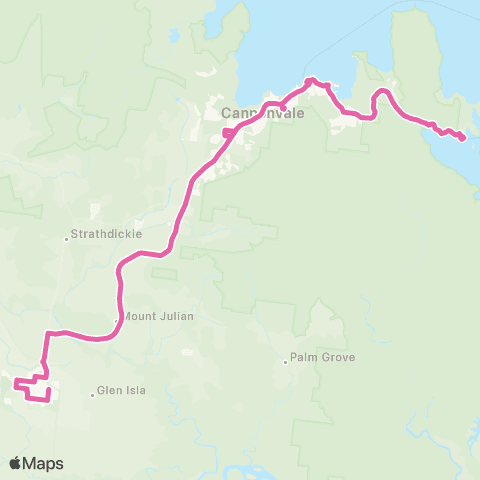 Translink Whitsundays Proserpine - Shute Harbour map
