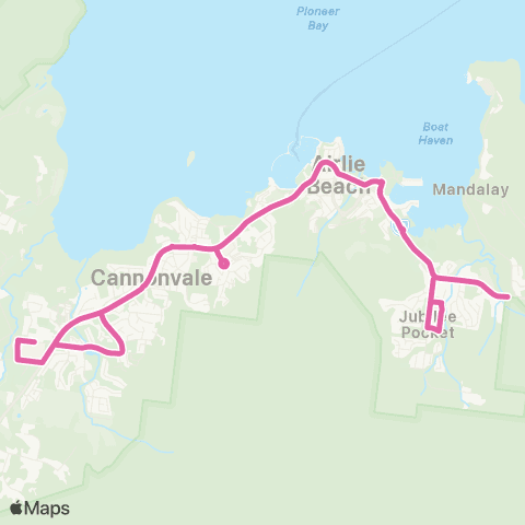 Translink Whitsundays Cannonvale - Jubilee Pocket map