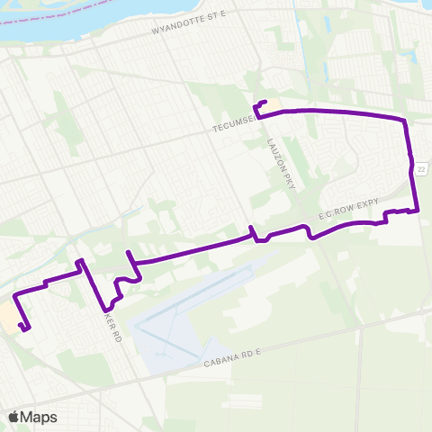 Transit Windsor Route map