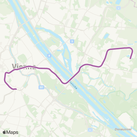 Wiener Linien Seestadt - Schottentor map