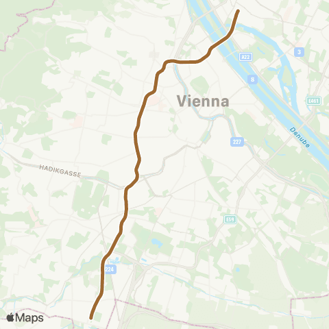 Wiener Linien Siebenhirten - Floridsdorf map