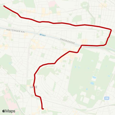 Wiener Linien Westbahnhof - Baumgarten map