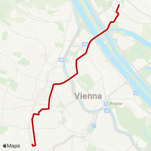 Wiener Linien Praterstern - Westbahnhof map