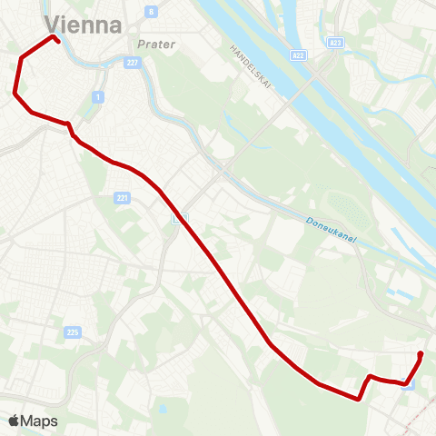 Wiener Linien Schottenring - Kaiserebersdorf map